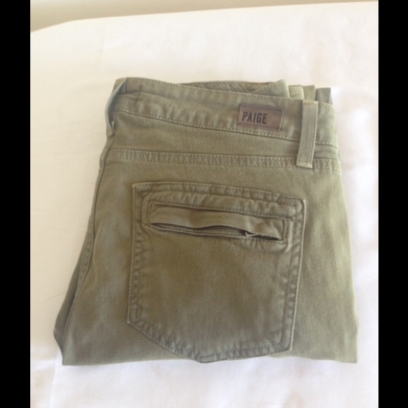 Paige Marley Fatigue Green Ankle Zip SZ 29 - Picture 4 of 8
